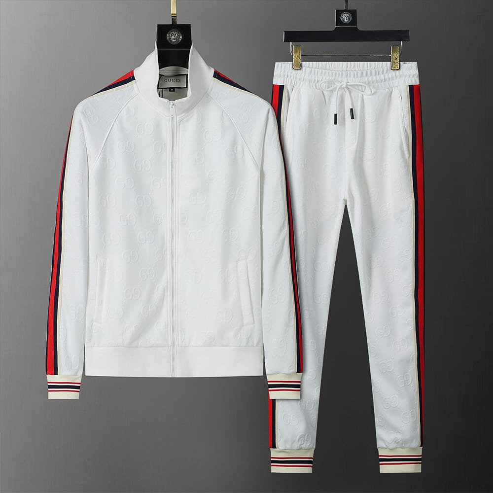 Gucci Jacquard Stripe White & Black Tracksuit