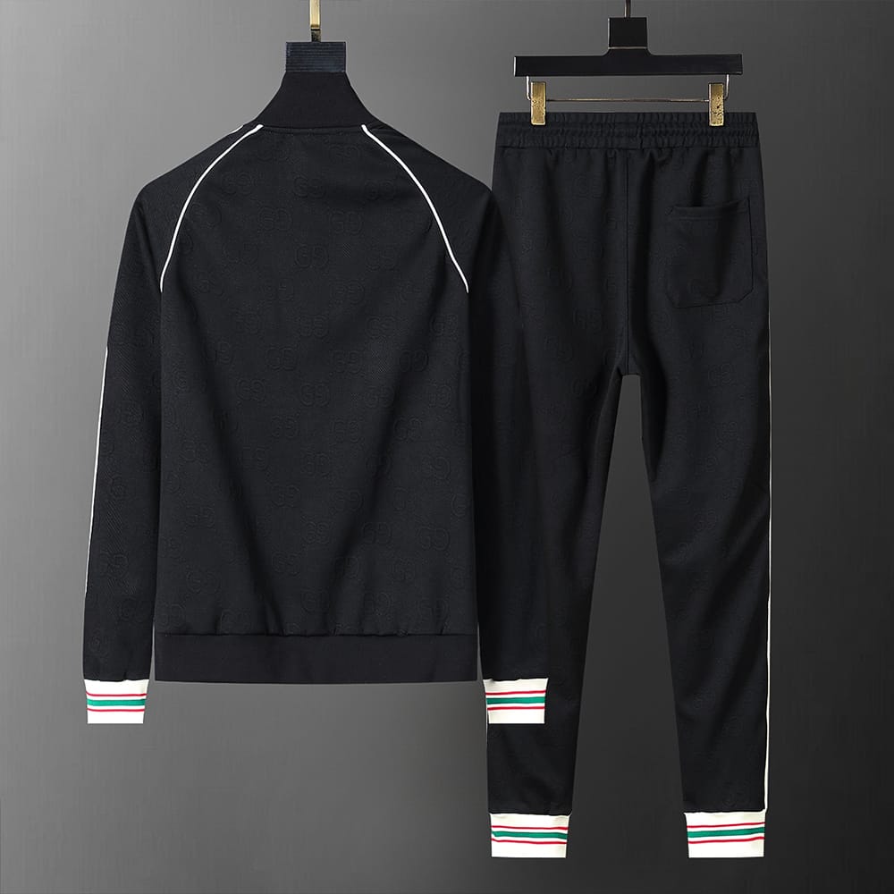 Gucci Jacquard Stripe White & Black Tracksuit