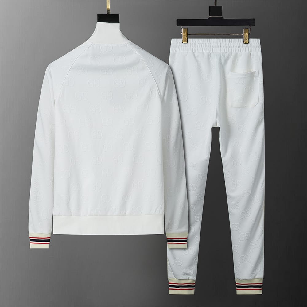 Gucci Jacquard Stripe White & Black Tracksuit